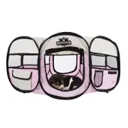 Portable Puppy Playpen - Small Pop-Up Play Yard for Pets Up to 25lbs with Mes...