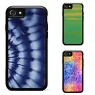 For iPhone XS 11 12 13 14 15 16 Pro Max Hard Black Case gradient tie dye pattern