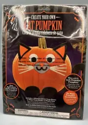 Create Your Own Cat Pumpkin 9-11" Diameter New In Package