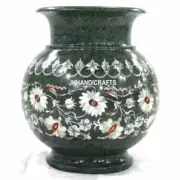 7" Flower Vase Pot Marble Sea Shell Unique Marquetry Inlay Bedroom Decor Gifts