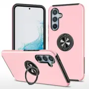 Samsung Galaxy S23 FE Compatible Case Cover With Shockproof And Magnetic Ring Holder - Pink
