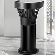 Stainless Steel Podium Stand, Podium Stand with Open Storage Built-in Storage, Standing Lectern Desk Standing Desk Church Pulpit for Conference, Office, Home, Restaurant