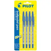 Pilot BP-S Fine Ballpoint Pens Blue 4 Pack