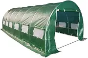 6m x 3m Walk-in Galvanised Frame Polytunnel Greenhouse