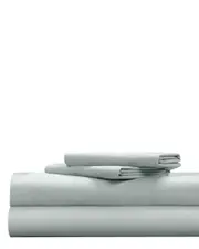 Pillow Guy Classic Cool & Crisp 100% Cotton Percale 4-Piece Sheet Set