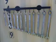 MAGNETIC 12 HOOK RACK WRENCH TOOL HOLDER WALL STORAGE SHIPPING CARGO CONTAINER