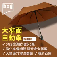 在飛比找PChome24h購物優惠-【德國boy】超潑水防風三折自動開收傘_胡桃棕