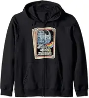 [STAR WARS] Death Star Millennium Falcon Tarot Card Zip Hoodie