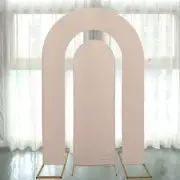 2 NUDE Fitted Spandex Open Arch Double Sided Backdrop STAND COVERS Party Event