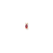 14K Yellow Gold 6x4mm Pear Ruby A Real Diamond pendant