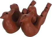 Milisten 4pcs Funny Purple Clay Bird Call Whistles Adorable Water Bird Design Crisp Sound Lightweight Compact Outdoor Activities and Birthday Favors