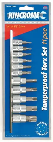 Kincrome 13646 - Torx Set - Tamperproof 11 Piece