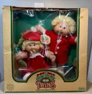 Vintage 1985 Cabbage Patch Kids Twins Toy Set Blond Hair Single Tooth *No Box*