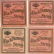 FOUR VINTAGE BLACK DIAMOND MANDOLIN AND BANJO STRINGS LOT# 926