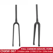Carbon Fiber Bike Hard Fork Thru Axle 100*12mm Road Front Fork 700C/27.5er
