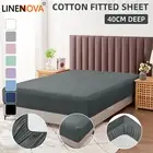 40CM Deep Fitted Sheet Extra Soft Cotton Blend Sheet S/D/Queen/King Bed Size NEW