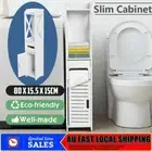 80cm Bathroom Storage Cabinet Organiser Cupboard Shelf Laundry Toilet Slim Tall