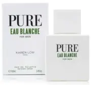 PURE EAU BLANCHE BY KAREN LOW FOR MEN 3.4 FL.OZ - 100 ML EDT SPRAY SEALED