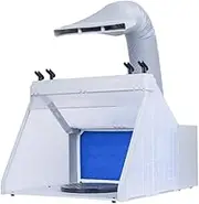 PORIYA Airbrush Spray Booth Portable Hobby Airbrush Paint Spray Booth with 3 LED Lights, 360° Turntable, 1.7m Hose - for Hobbyists Artists for Models