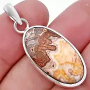 Natural Rosetta Picture Jasper 925 Sterling Silver Pendant Jewelry P-1002