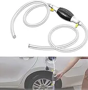 EZONEDEAL Car Fuel Tank Sucker, Portable Siphon Hand Pump Manual Car Fuel Transfer Pump for Gas Gasoline Petrol Diesel Oil Liquid Water Fish Tank With 1 Durable PVC Hose Can be cut at will