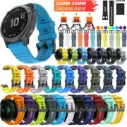 26mm Width Band Silicone Replacement Watch Strap for Garmin Fenix 7X 3/3 HR 6X