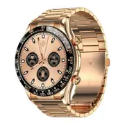 Smart Bluetooth Calling Watch With Nfc Function - Gold Steel