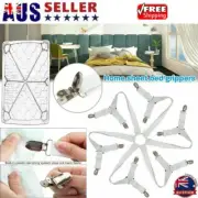 1 Set Adjustable Bed Fitted Sheet Straps Gripper Holder Fastener Clip ClippeDM