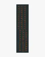 75' x 305' | Machine Washable Runner Rug | Kid & Pet Friendly | Indoor Rug | Veza Midnight & Coral Rug | Ruggable