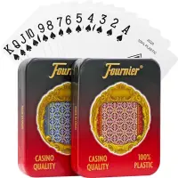 在飛比找蝦皮購物優惠-塑料撲克牌 Fournier 西班牙原裝進口福尼爾梭哈橋牌P