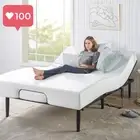 Zinus Queen Adjustable Smart Base Bed Frame, Steel Slat Support Premium Motor RC