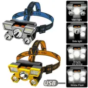 Recharging Headlight 5 Light LED Outdoor Cycling Night Running Head Mounted Mini