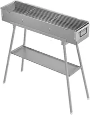 [Ronyme] Charcoal Grill Hibachi Outdoor Portable Lamb Skewer Camping Barbecue Grill BBQ Grill for Travel Summer Hiking Home Yard