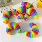 3D Slug Fidget Toy Colorful Slug Snail Toy Articulated Flexible All Ages Relief