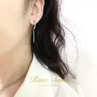 在飛比找蝦皮購物優惠-·Rina Sana ·鈦鋼時尚垂墜耳圈男女款兩色 金 銀耳