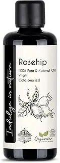 Aroma Tierra Rosehip Seed Oil - 100% Pure Organic Cold Pressed - For Face Skin Hair Anti-aging Scars Stretch Marks - 100ml
