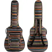 43 Inch Acoustic Guitar Gig Bag with Backpack Strap and 5 Pockets, Bohemian
