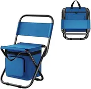 MTSDM Backpack Stool, Outdoo Portable Backpack Seat, Fishing Chair with Cooler Insulated Picnic Bag, Multi-Function Foldable Cooler Chair for Camping, Beach, Travel, Fishing, Hiking, Picnic