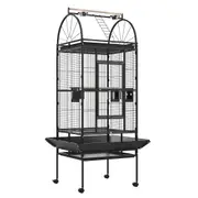 Oppsbuy Large Bird Cage 176cm Large Parrot Aviary Top Play Area Pet Stand-alone Budgie Perch Castor Wheels