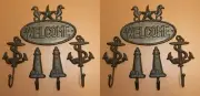 Rustic Beach Cottage Welcome Decor Lighthouse Anchor Hooks, Tropical Memories 10