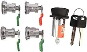 Car Door Locks Cylinder Lock Set for Ford E150 E250 1997-2020 Ignition Lock Car Accessories 597638 DL5886 Ignition Lock Starter Switch with Key