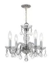 Crystorama Traditional Crystal 4-Light Mini Chandelier