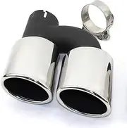 Car Silencers Tailpipe Stainless Steel Exhaust Pipe Muffler Tip CLAMP Type Fit For Audi A4 A5 A6 A7 To Modify S4 S5 S6 S7 Exhaust Muffler(Left)