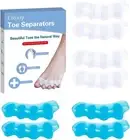 Toe Separators, Eosxrp 4 Pairs Soft Gel Toe Spacers to Correct Bunions, Toe Stre