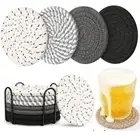 8/10 Pcs Cotton Rope Woven Trivet Placemats Round Dinner Plate Mat Set Tabletop