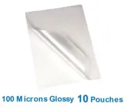 Rexel Clear Laminating Pouches Glossy 216mm x 303mm 100 Micron A4 x 10 B490