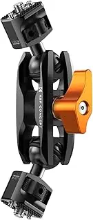 K&F Concept Dual Ball Heads Magic Arm, Articulating Magic Arm with 1/4"-20 Screw, 360° swivelling Ball Head, Aluminum Alloy Camera Monitor Mount Arm