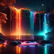 5D DIY Diamond Painting Kits for Adult Beginners,Colourful Waterfall Diamond Art for Landscape,Full Drill Paint with Diamond Dot Gem Art Painting for Home Decor 11.8x11.8 inch