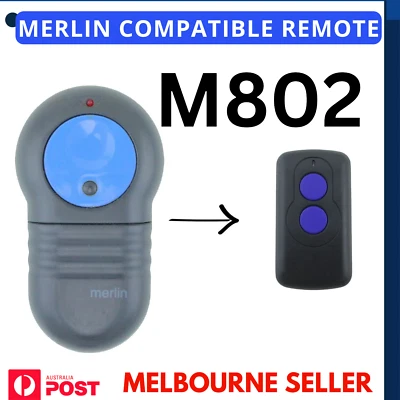 Merlin M802 Blue Compatible Garage Door Remote Control Prolift 230T/430R Switch