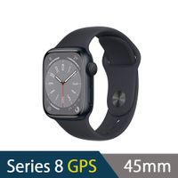 明星3C Apple Watch S8 GPS 45mm 午夜色鋁金屬錶殼配運動錶帶*(H0328)*